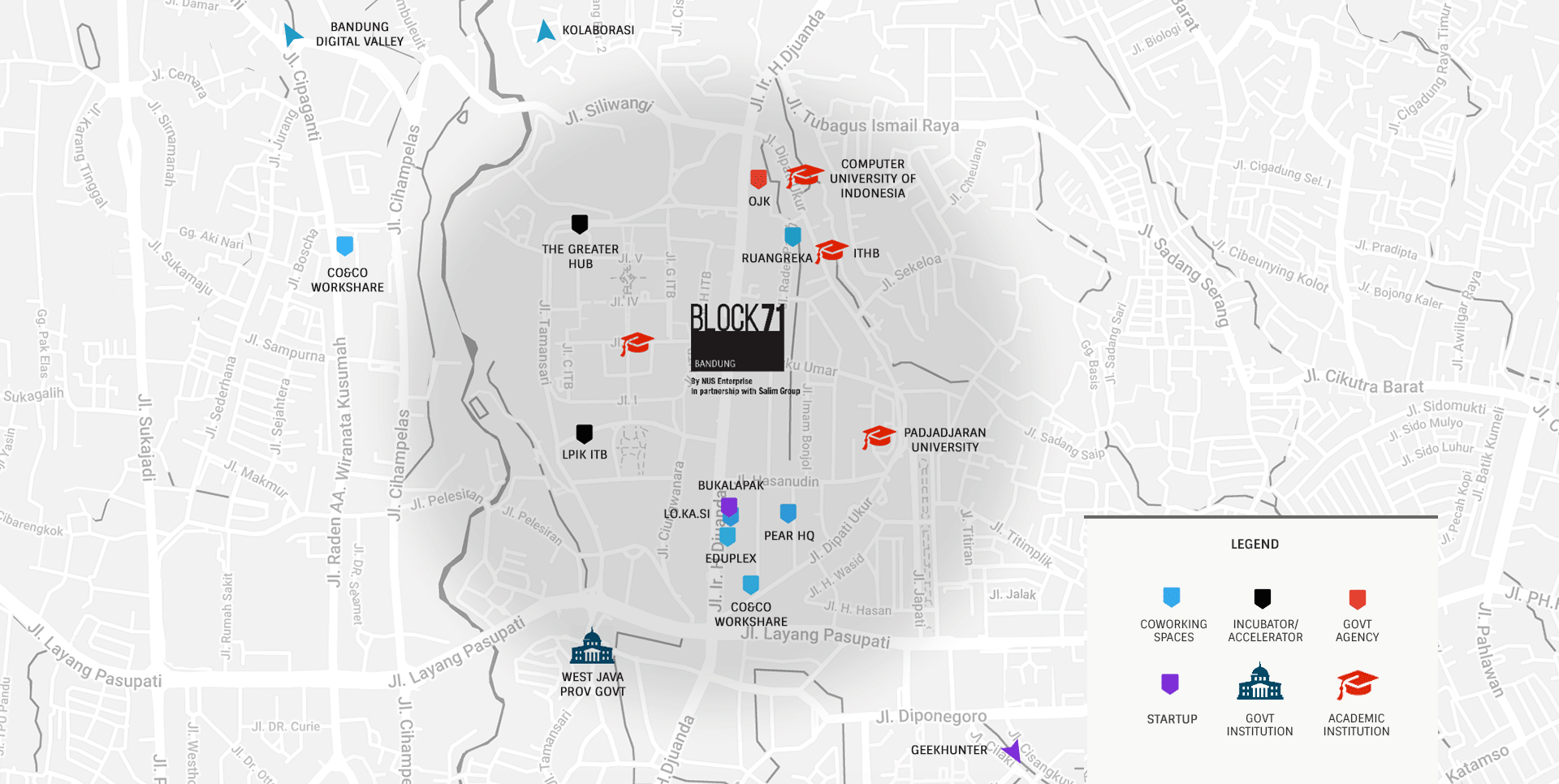 BLOCK71 Bandung Map